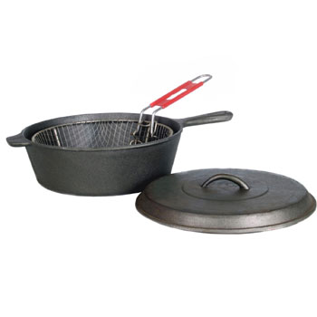 Seasoned Cast Iron Deep Fryer
