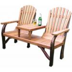 Teak Wood Adirondack Bench