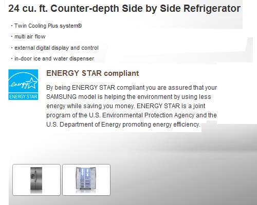 Samsung Counter-depth Side by Side Refrigerator